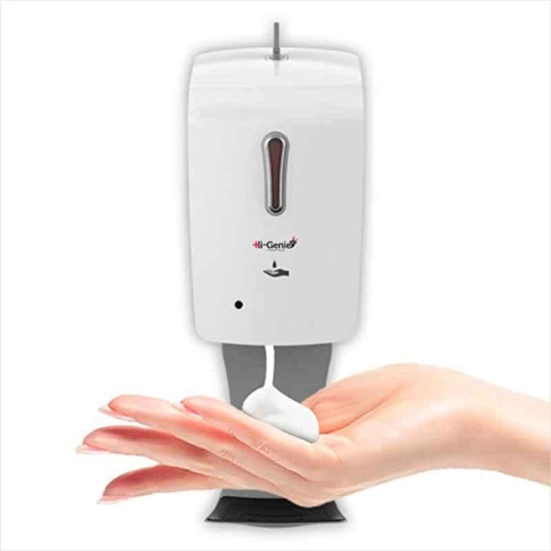 Hi-Genie HG-003G 1200ml Plastic White & Grey Automatic Soap Dispenser with Refillable Box