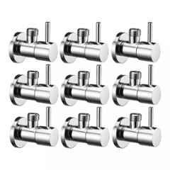 Fastgear Turbo Stainless Steel Silver Chrome Finish Angle Valve, FG2427 (Pack of 9)