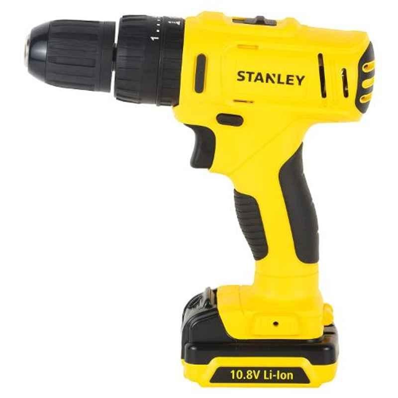 Stanley 10.8V Black & Yellow Cordless Hammer Drill Driver, SCH121S2K-IN