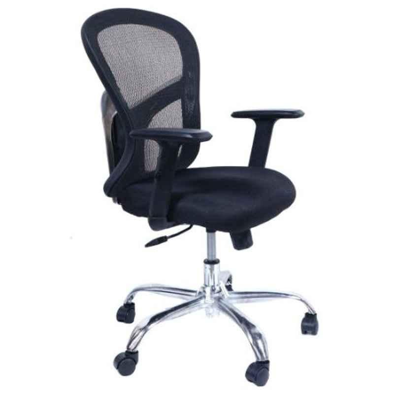 Evok Optima Netted Fabric Black Ergonomic Office Chair, FFOFOCMNMTBL11604M