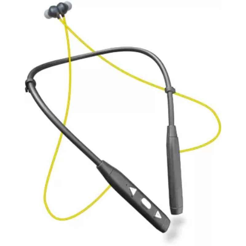 Buy Hitage Yellow In the Ear Wireless Bluetooth Neckband with Mic