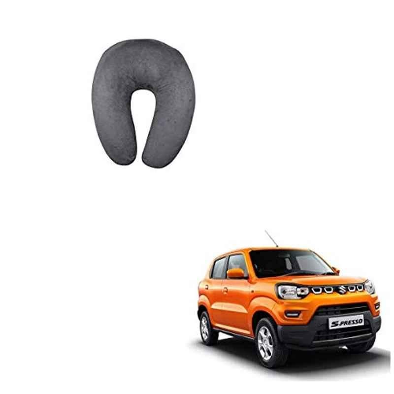 Kozdiko Velvet Grey U-Shape Travel Neck Rest Cushion Pillow for Maruti Suzuki S-Presso