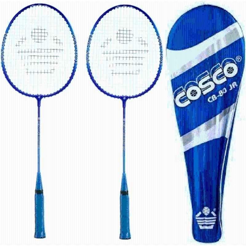 Cosco CB 80 JR. Twin 100g Blue Strung Badminton Racquet (Pack of 2)