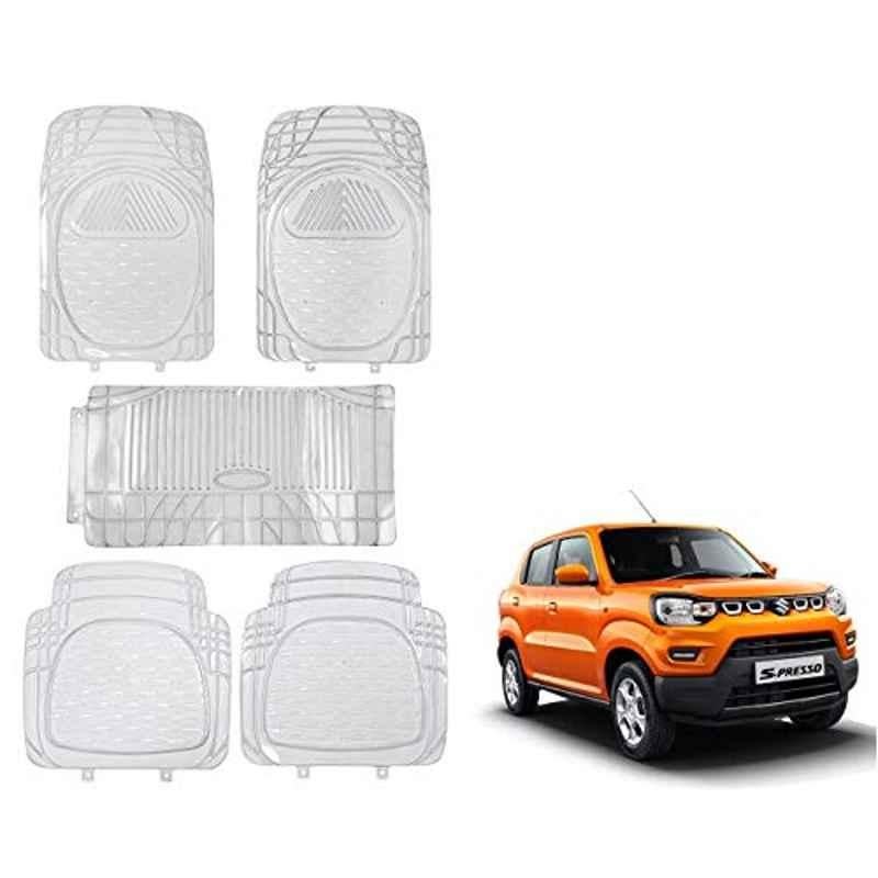 Kozdiko Rubber & PVC 6205 Clear Car Foot Mat Set for Maruti Suzuki S-Presso