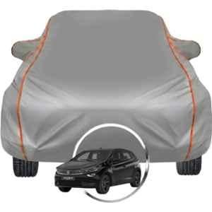 Allextreme Polyester Grey Piping Car Cover with Triple Stitched Reflective Piping for Tata Altroz Fits All Model & Year, TAT-ALTROZ-BLK