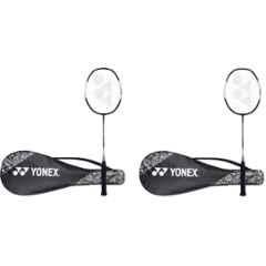 Yonex ZR 100 95g Light Black Strung Badminton Racquet (Pack of 2)