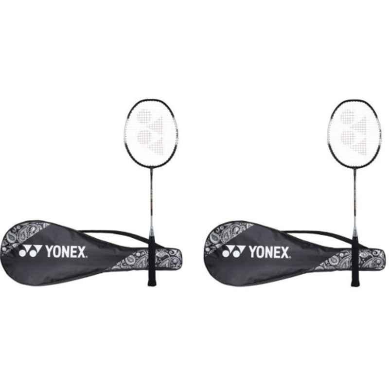 Yonex ZR 100 95g Light Black Strung Badminton Racquet (Pack of 2)