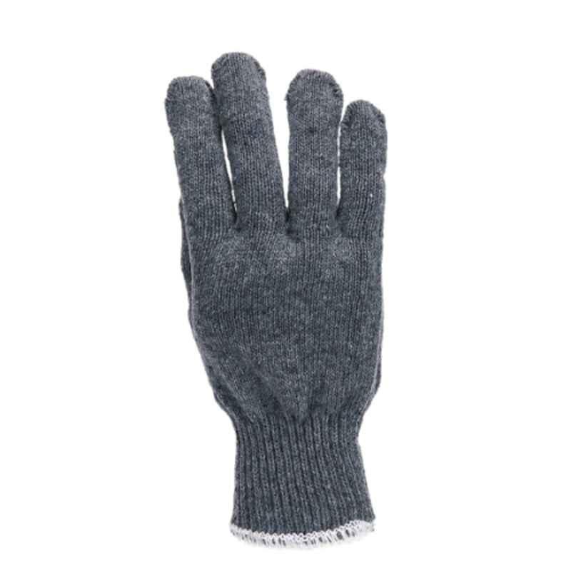 Taha Safety Cotton Grey Gloves, GY 2550, Size:XL