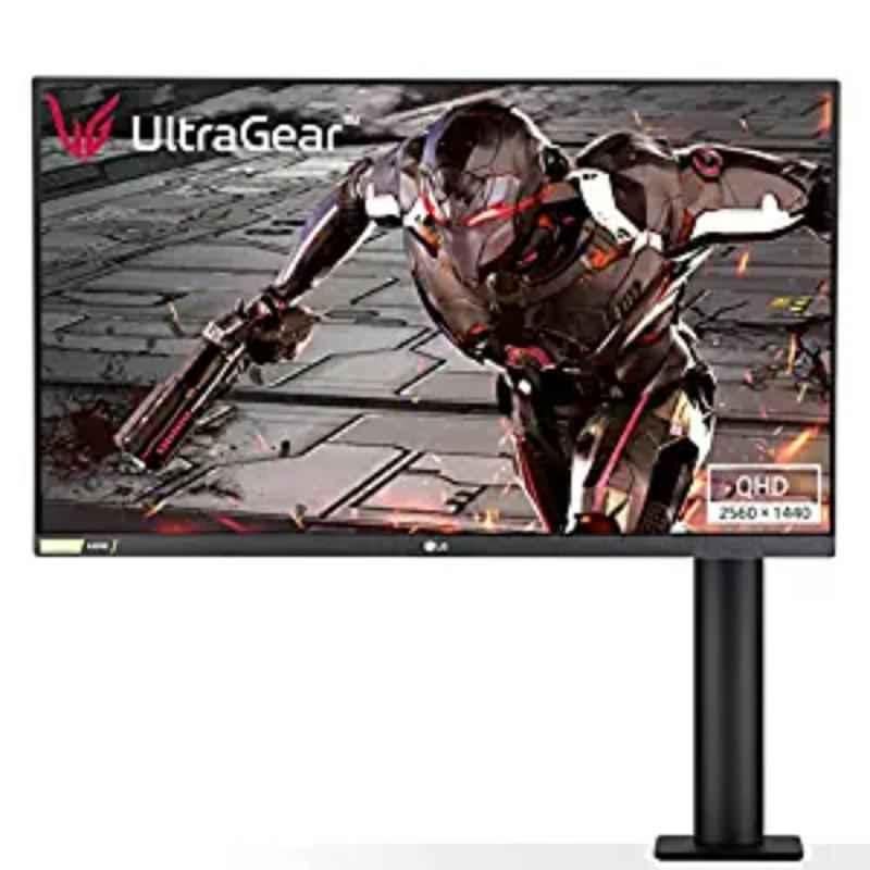 LG Ultragear 27GN880 27 inch (68cm) (2560x1440p) QHD Nano IPS Gaming Monitor Ergonomic Stand Nvidia G-Sync Compatible 144Hz, 1ms, HDR 10 & HDMI, Black