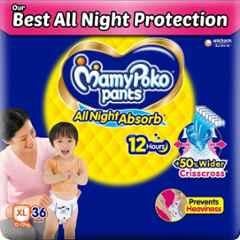 Mamy Poko 36 Pcs Extra Absorb Diapers Pant Packet, Size: Extra Large