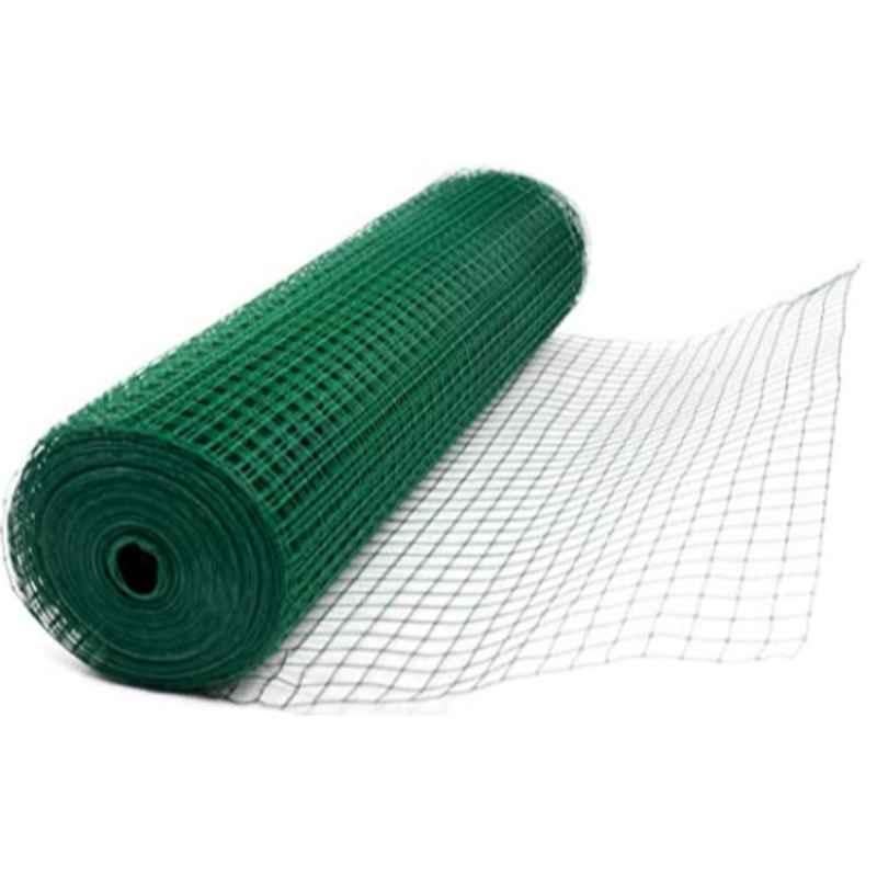Aqson 1.2mx15m Alloy Steel PVC Green Garden Fencing