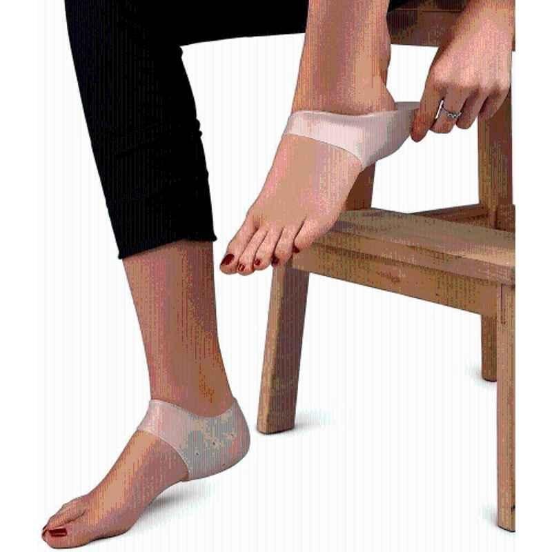 Matrica White Heel Support Protectors for Plantar Fasciitis & Heel Pain Relief, Size: Free