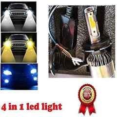 AOW Multi Color LED Anti-Flicker (36W/3800LM) Headlight Bulb with Ultra Bright White Light Universal for All Car (12V - 36W) t-66
