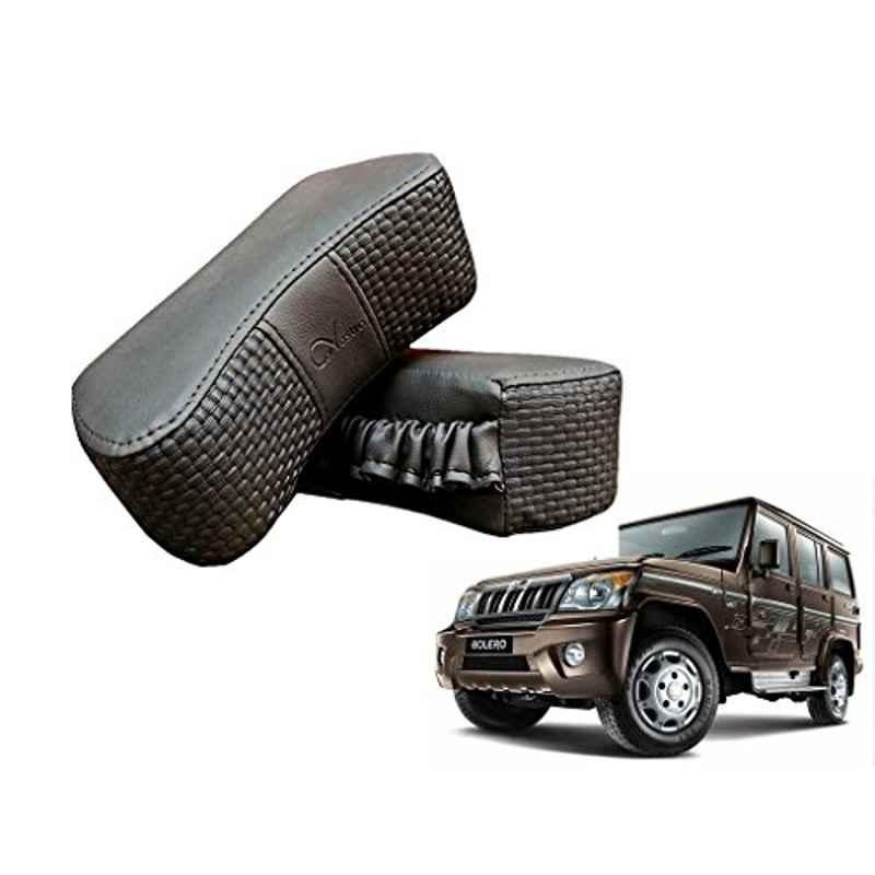 Kozdiko 2 Pcs Memory Foam Grey Luxurious Neck Rest Cushion Pillow Set for Mahindra Bolero