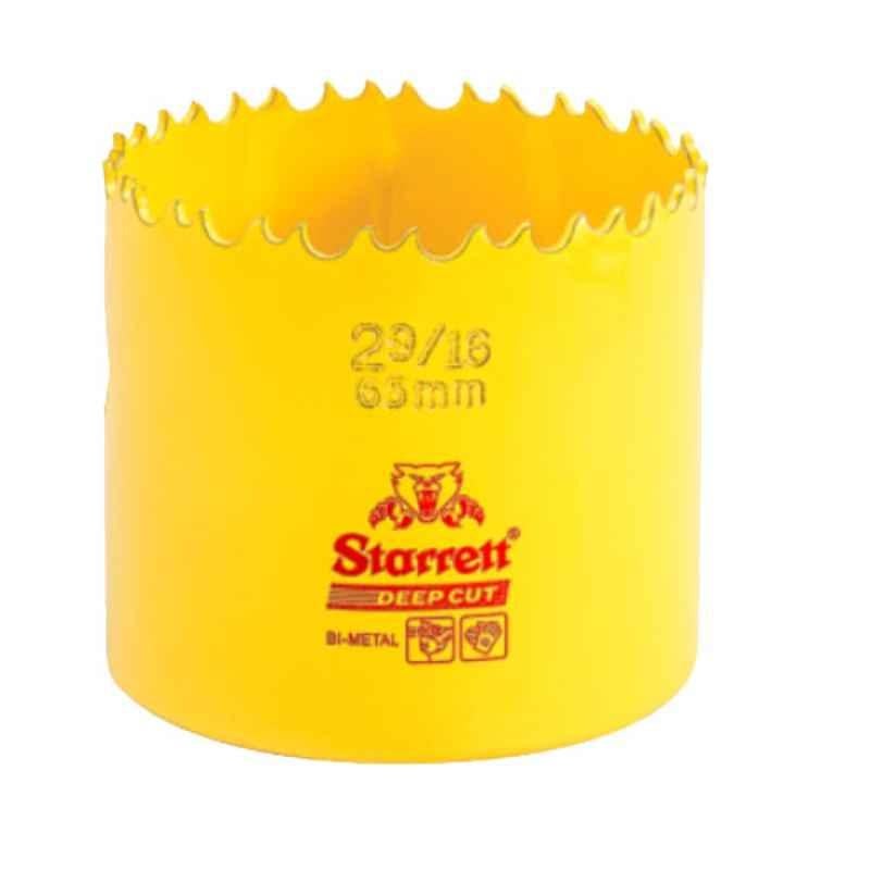 Starrett Deep Cut 65mm Yellow Bi Metal Hole Saw, DCH0296-G