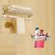 ZAP Stainless Steel Bathroom Folding Towel Rack & 3 In 1 Multi Shelf & Napkin Ring Combo