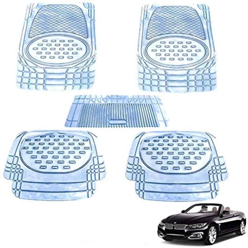 Kozdiko 5 Pcs 6605 PVC & Rubber Clear Car Foot Mat Set for BMW 4 Series