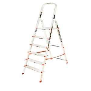 Eurostar 106 Aluminium Silver 5 Steps Ladder with Platform
