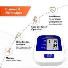 Buy Omron HEM-7124 LCD Digital 1.5 V Handheld Automatic Blood Pressure ...