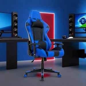 Rose Up Gamer PU Leather Blue & Black High Black Gaming Chair