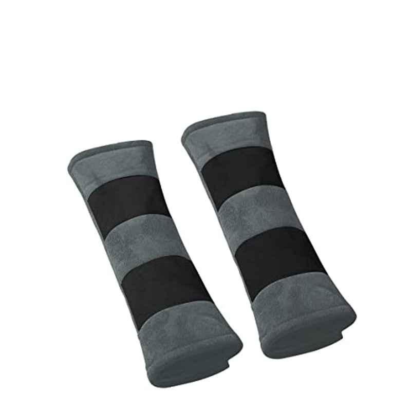 Kozdiko 2 Pcs Valvet Grey & Black Seat Belt Cushion Pillow Set for BMW 4 Series