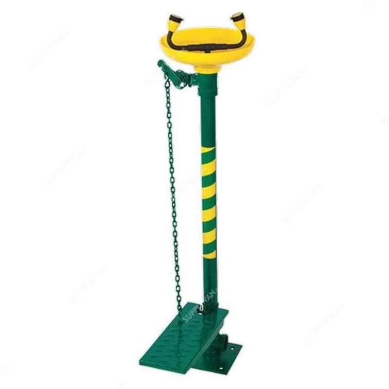 Unicare 1/2 inch BSP Yellow & Green Emergency Eye Wash with Safety Shower, LSE-2