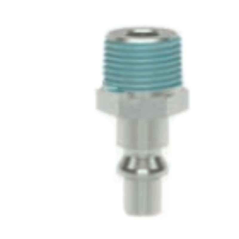 Ludecke ESOI14NAS R 1/4 Single Shut-off Tapered Male Thread Safety Self-Venting Coupling with Plug