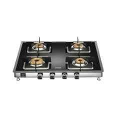 Hindware Dario 4B Glass Top Cooktop with 4 Brass Burner & Manual Ignition, CT 100175
