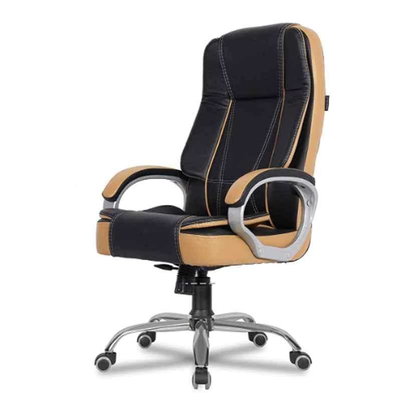 Green Soul Vienna Black & Tan High Back Leatherette Dynamic Chair