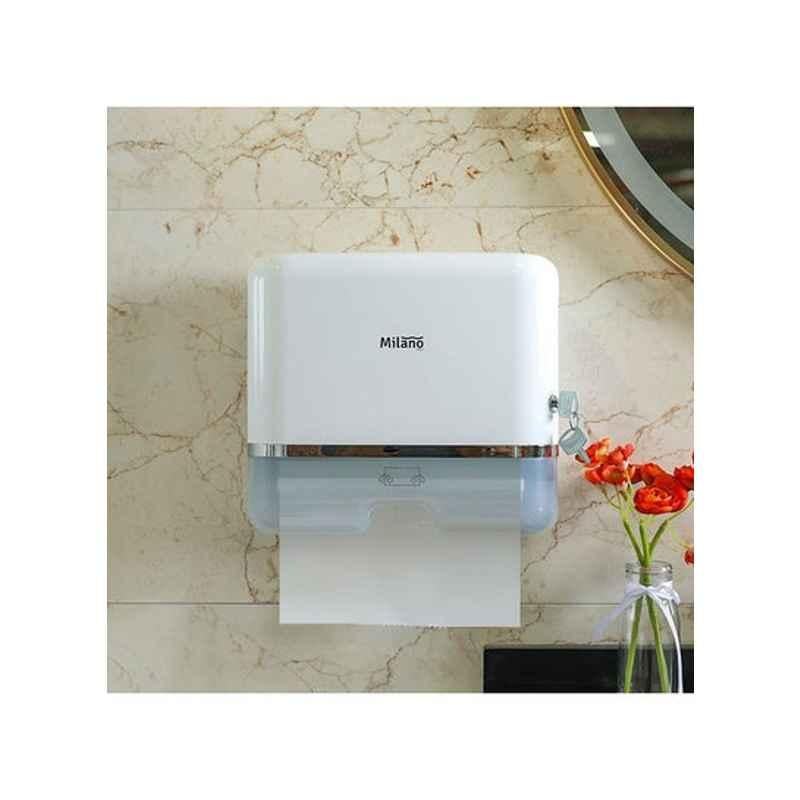 Milano Polyethylene White Tissue Dispenser, 140400500706