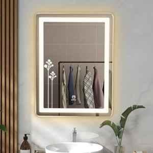 Plantex 18x24 inch LED Bathroom Mirror with 3 Tone/Rectangle Mirror for Living Room/Bedroom/Dressing Room, HM-005