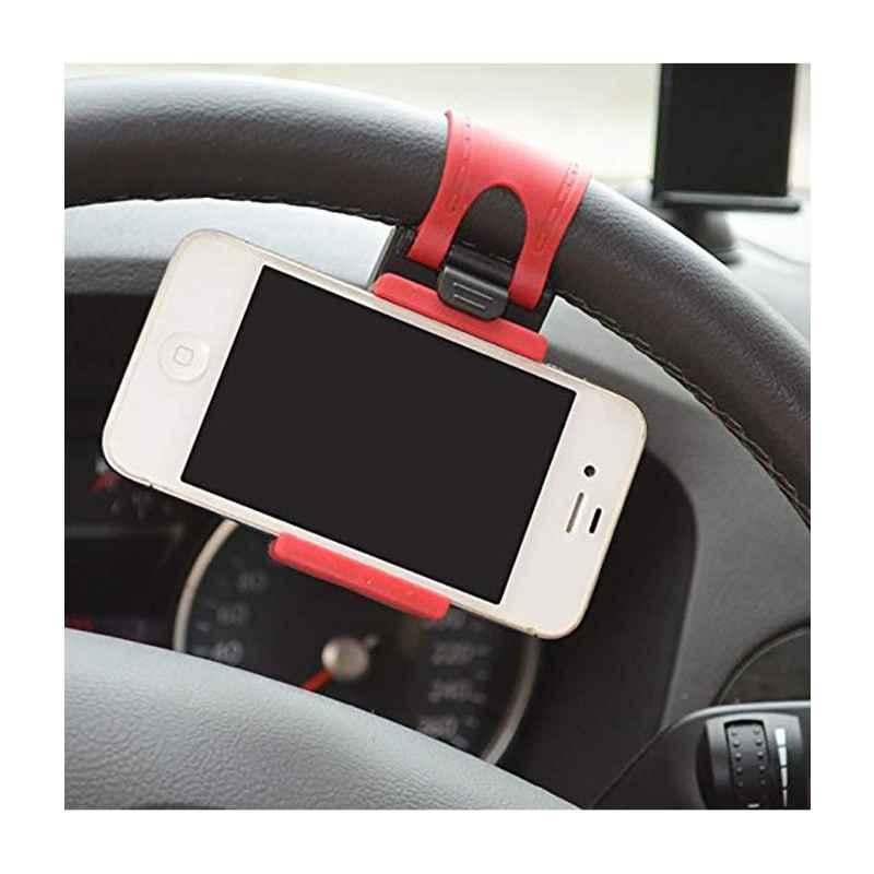 Love4ride Car Steering Wheel Red Mobile Holder Stand