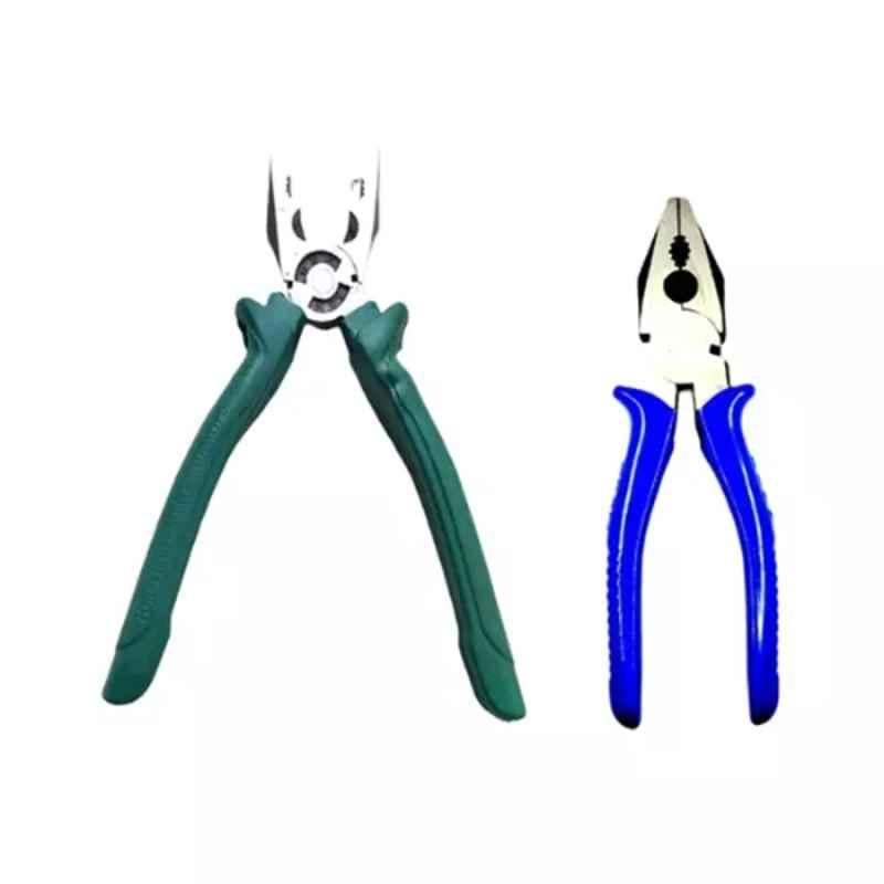 Sky Blue 2 Pcs 7.8 inch Lineman Plier Combo, SBE_PLIER_COMBO_MOD_01421