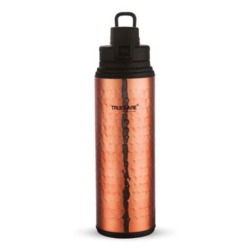 Trueware Fusion Plus 600ml Copper Hammered Lacquer Finish Water Bottle