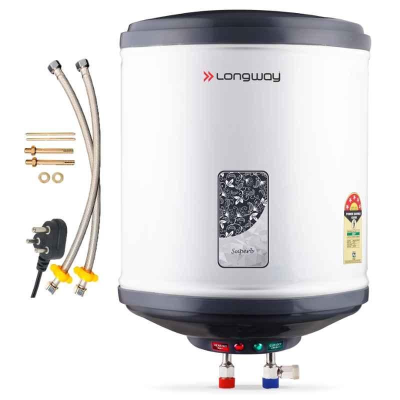 Buy Longway 10L Grey Instant Water Geyser with Free Installation Kit,  Superb Online At Price ₹2699