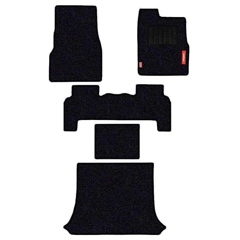 Elegant Carry 5 Pcs Polypropylene Black 2D Car Floor Mat Set for Renault Lodgy