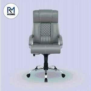 RM HOME Lauren PU Leather High Back Grey Executive Chair