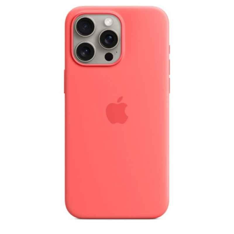 Apple iPhone 15 Pro Max Silicone Guava Back Case with MagSafe, MT1V3ZM/A