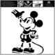 Kayra Decor 16x24 inch PVC Micky Mouse Wall Design Stencil, KHSNT063