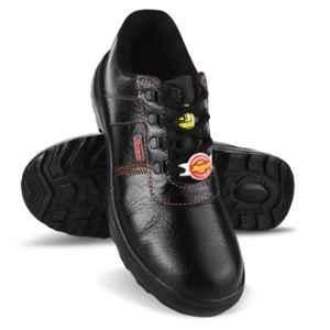 Paragon 746 PVC Sole Steel Toe Low Ankle Derby Black Safety Shoes, Size: 9