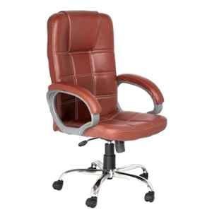 High Living Aries Leatherette High Back Brown Office Chair