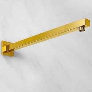 Plantex 24 inch Shower Arm for Overhead Shower/Stainless Steel Shower Pipe/Wall Mount Bathroom Fitting with 1/2 inch Thread (Gold)