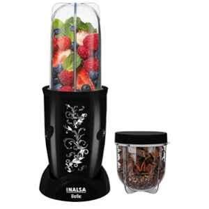 Inalsa Belle 400W Stainless Steel & ABS Black Nutri Mixer with 2 Jars, IN90200091