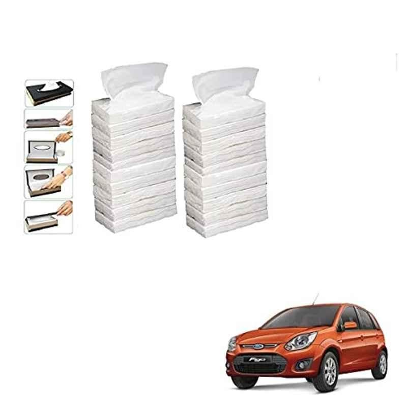 Kozdiko 100 Pulls Dispenser Box Refiller Tissue Paper with 200 Sheets for Ford Old Figo 2009-2014 (Pack of 20)