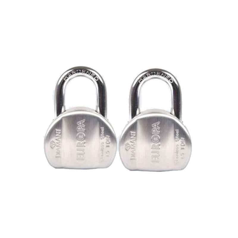 Europa 12mm 14 Pin Stainless Steel Diamant Padlock with DLSB Technology, L365 TW (Pack of 2)