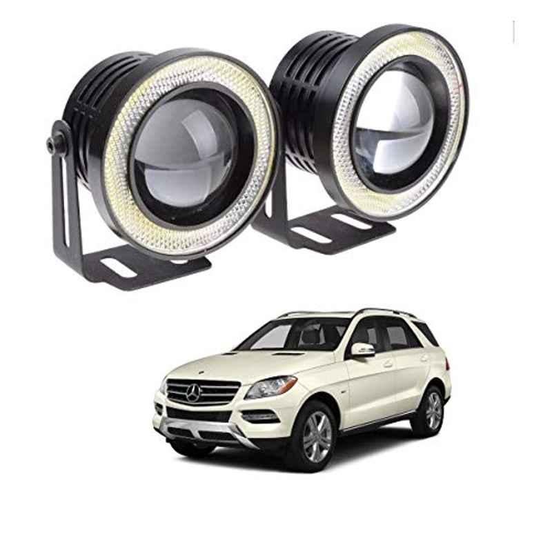 Kozdiko 2 Pcs 15W 3.5 inch High Power White LED Projector COB Fog Light Set with White Angel Eye Ring for Mercedes Benz GLC-Class, koz_89325