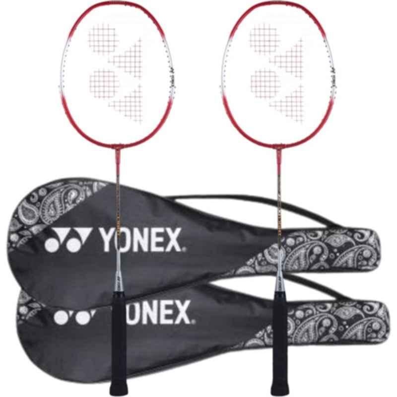 Yonex ZR 100 95g Light Red Strung Badminton Racquet (Pack of 2)