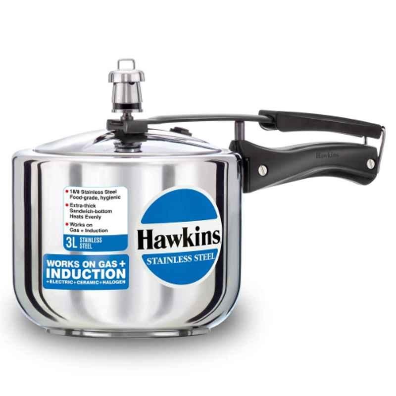 Hawkins Tall 3L Stainless Steel Pressure Cooker, HSS3T