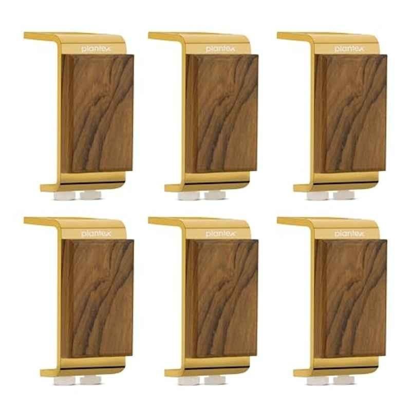 Plantex 4 inch Stainless Steel Gold Sofa Legs with Anti Slip Rubber Grip (Pack of 6)