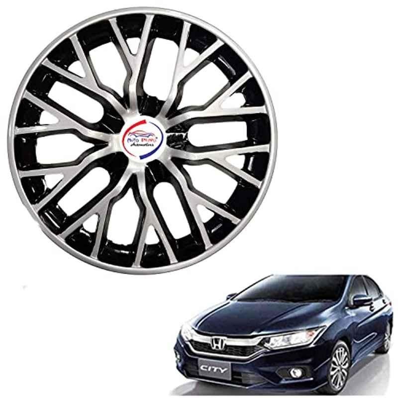 Auto Pearl 4 Pcs 15 inch ABS DC BBR02 Hubcap Wheel Cover Set with Retention Ring for Honda City 2017